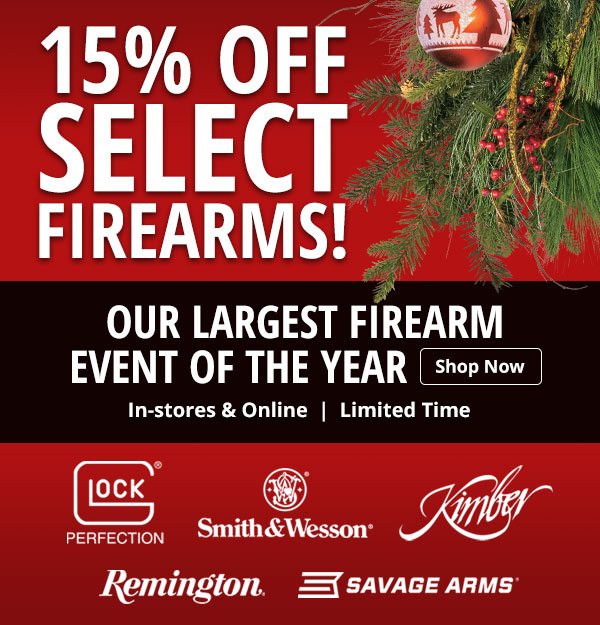 15% Off Select Firearms