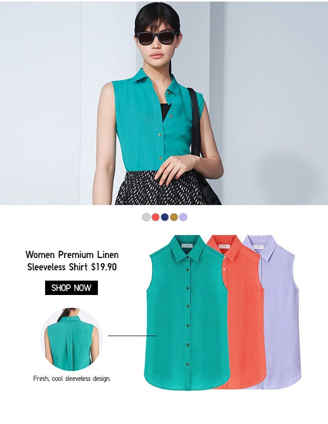 Women Premium Linen Sleeveless Shirt - SHOP NOW