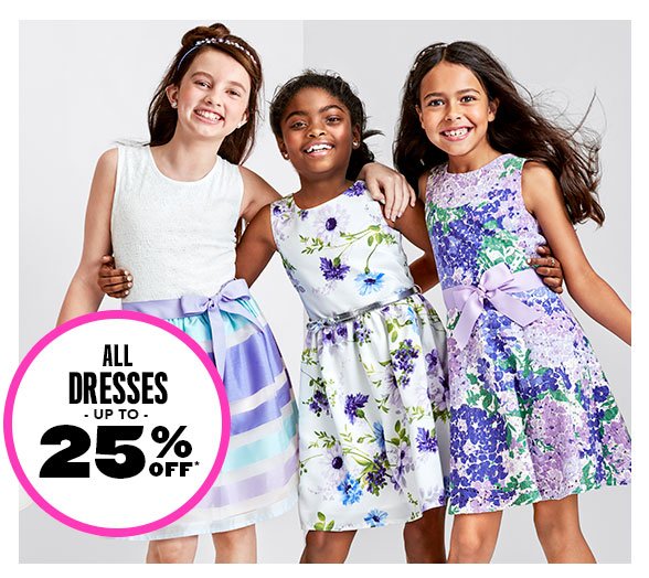 All Dresses Up to 25% Off