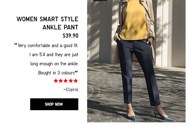 WOMEN SMART STYLE ANKLE PANT - SHOP NOW