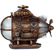 Steampunk Submarine LED Statue