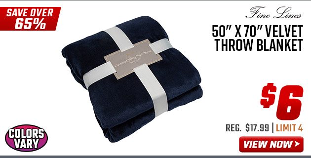 Fine Lines 50'' x 70'' Velvet Throw Blanket