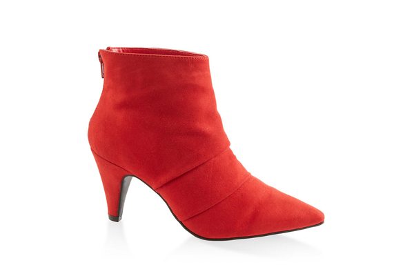 Pointed Toe Ruched Ankle Booties