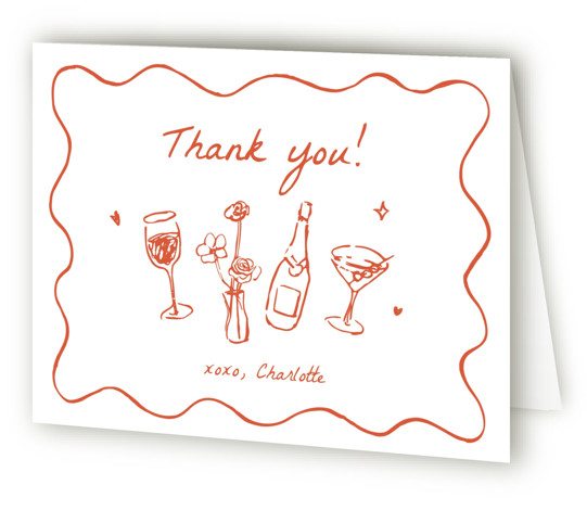 Chic Soiree Bridal Shower Thank You Cards by Cass Loh | Minted