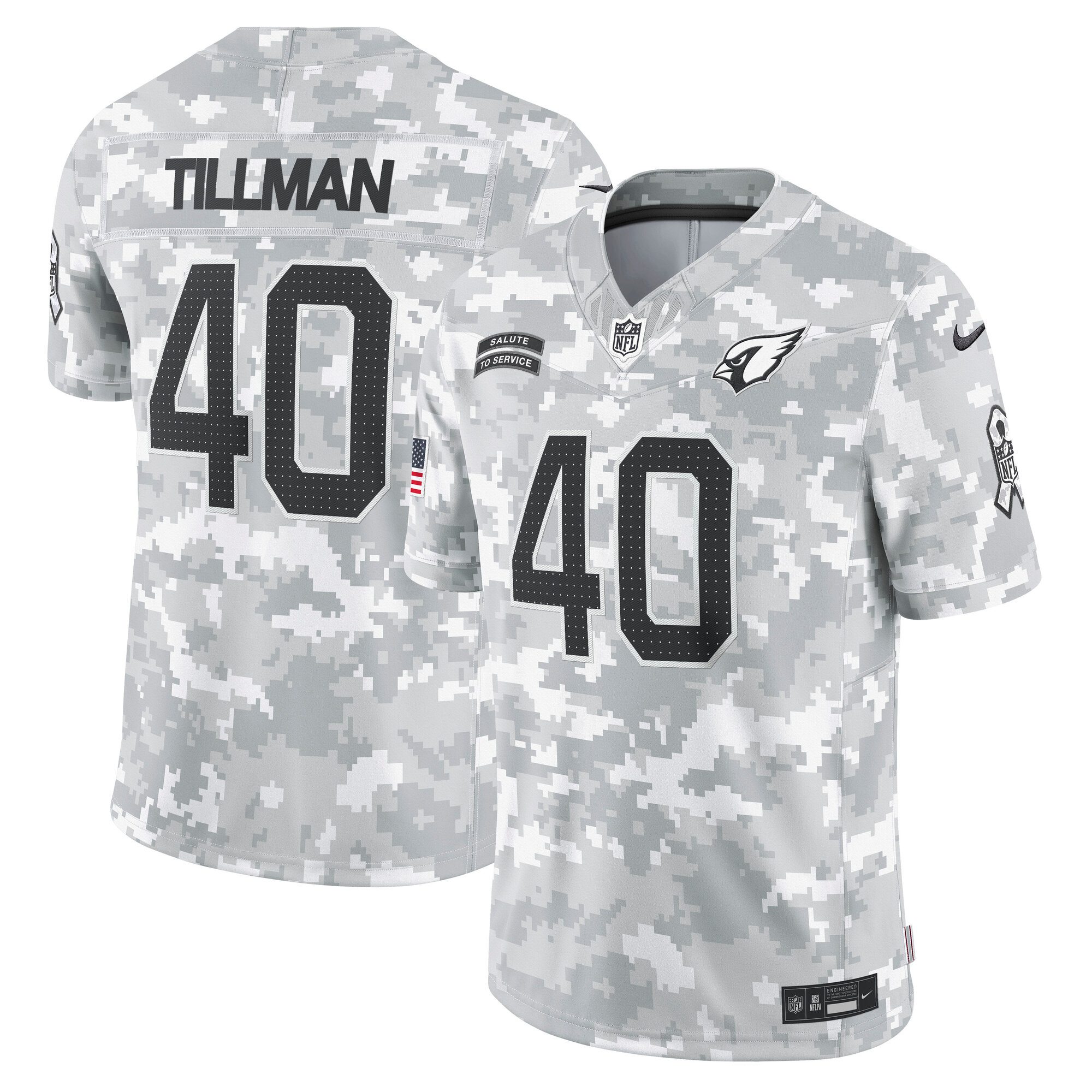  Nike Pat Tillman Arctic Camo 2024 Salute to Service Retired Player Limited Jersey