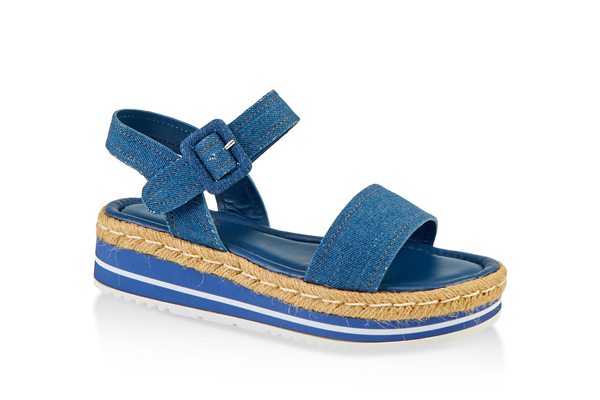 One Band Platform Espadrille Sandals