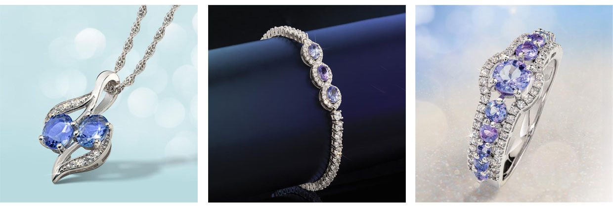 Tanzanite Necklace, Bracelet and Ring