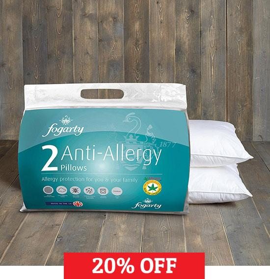 Fogarty Anti-Allergy Soft-Support Pillow Pair