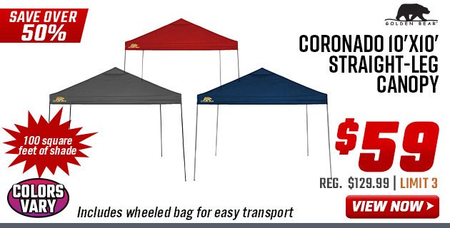 Golden Bear Coronado 10'x10' Straight-Leg Canopy