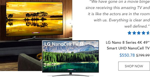 Shop LG Nano 8 Series 4K 49 inch Class Smart UHD NanoCell TV w/ AI ThinQ