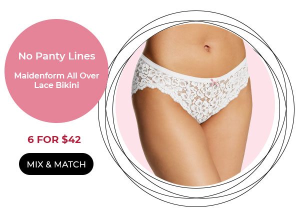Shop Maidenform All Over Lace Bikini, Panties 6/$42