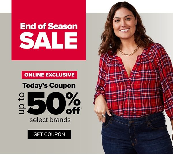 Online Exclusive. End of Season Sale - up to 50% off select brands. Get Coupon.