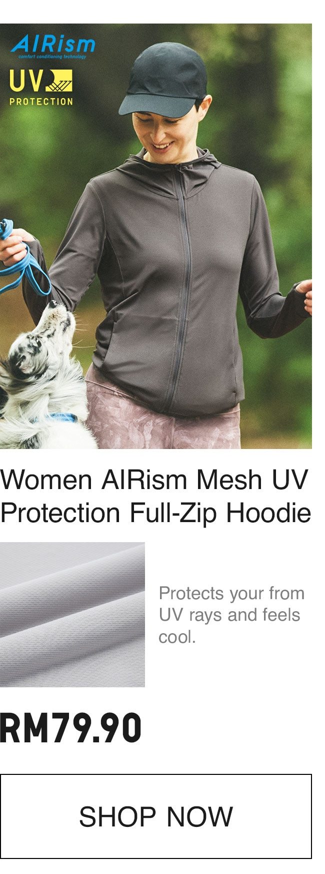 WOMEN AIRISM MESH HOODIE