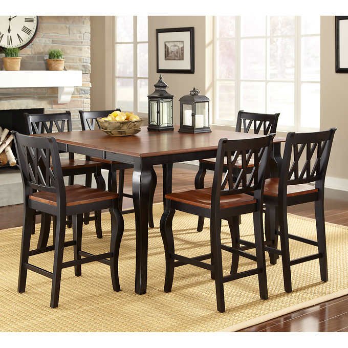 Roslyn 7-Piece Square Counter-Height Dining Set