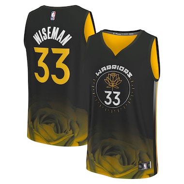 Men's Fanatics Branded James Wiseman Black Golden State Warriors 2022/23 Fastbreak Jersey - City Edition