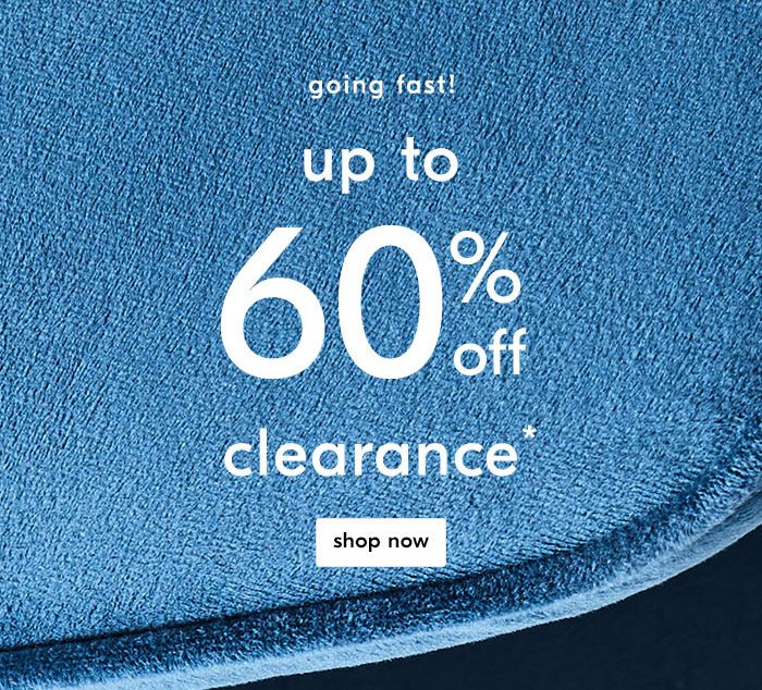 up to 60% off clearance