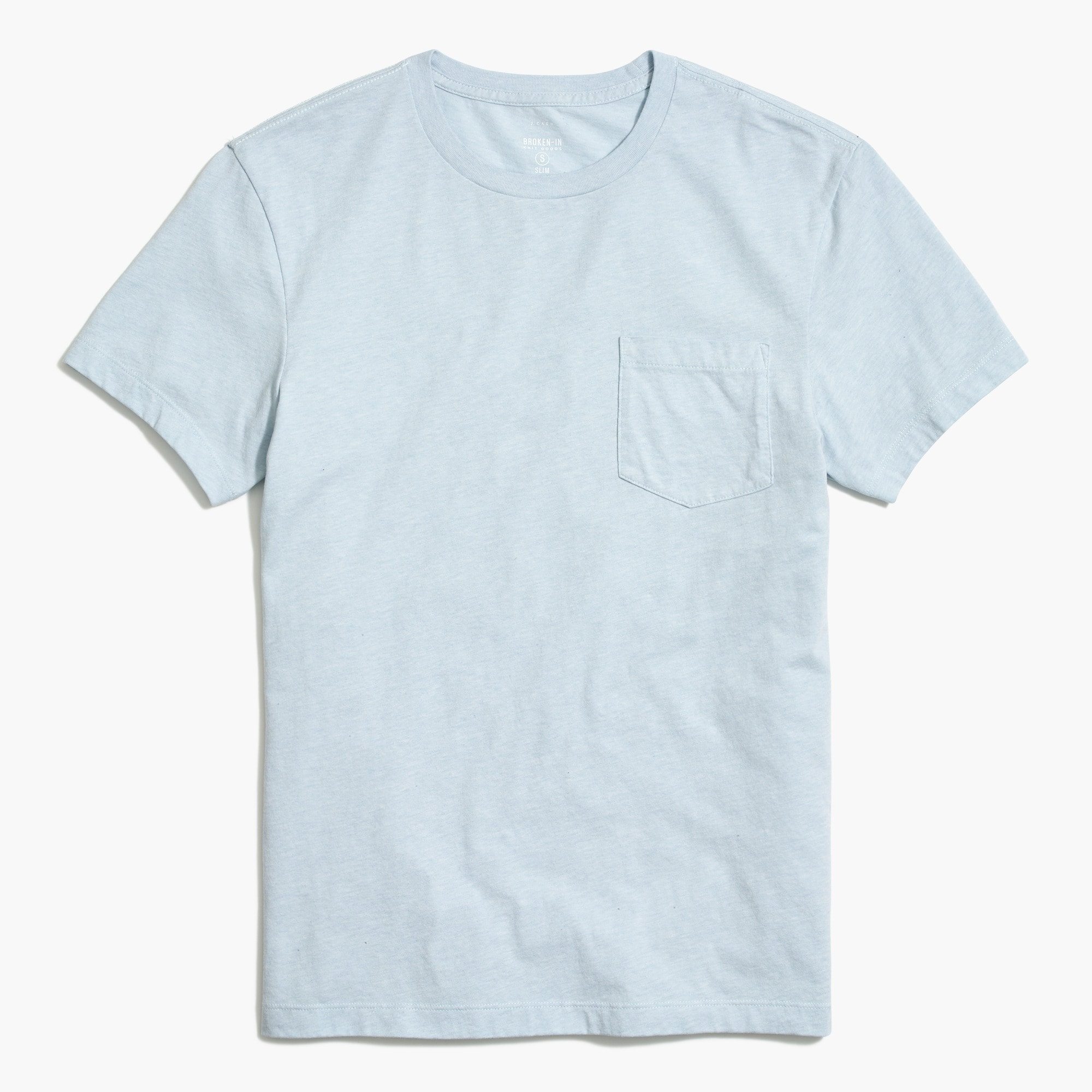 Slim heathered washed jersey pocket T-shirt