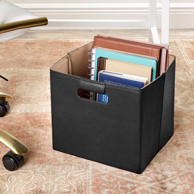 LevTex™ Pebbled Large Foldable File Storage Box