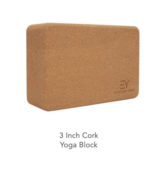 Everyday Yoga Cork Yoga Block 3 Inch