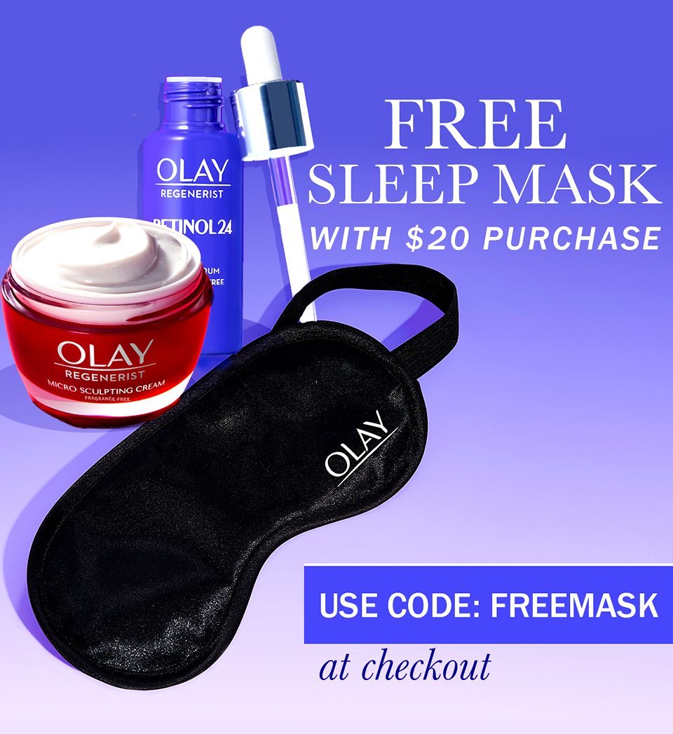Free Sleep Mask with $20 Purchase Use Code: FREEMASK at Checkout 