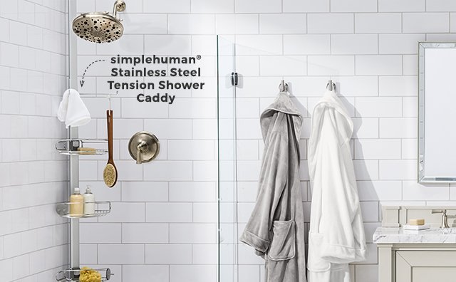 simplehuman(R) stainless steel tension shower caddy