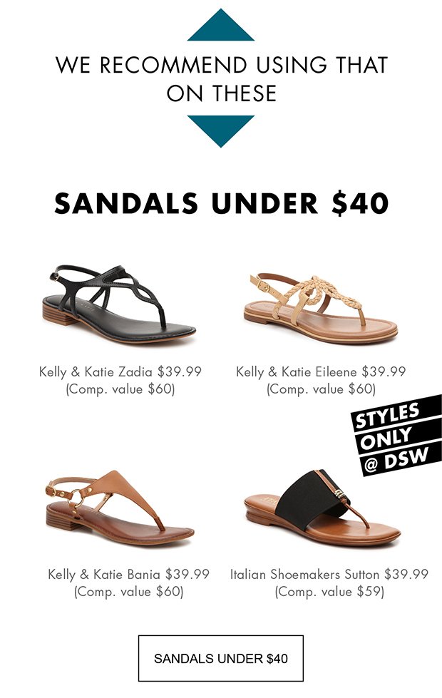 SANDALS UNDER $40