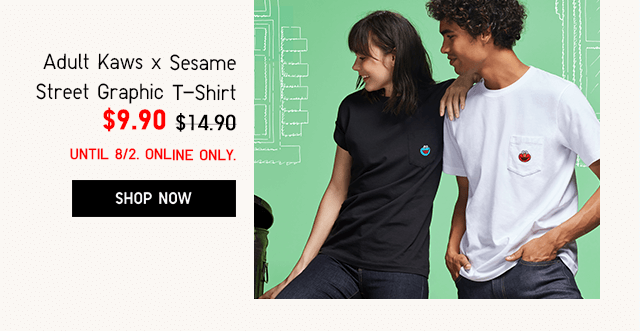 ADULT KAWS X SESAME STREET $9.90 - SHOP NOW