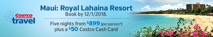 Costco Travel Royal Lahaina Resort Offer