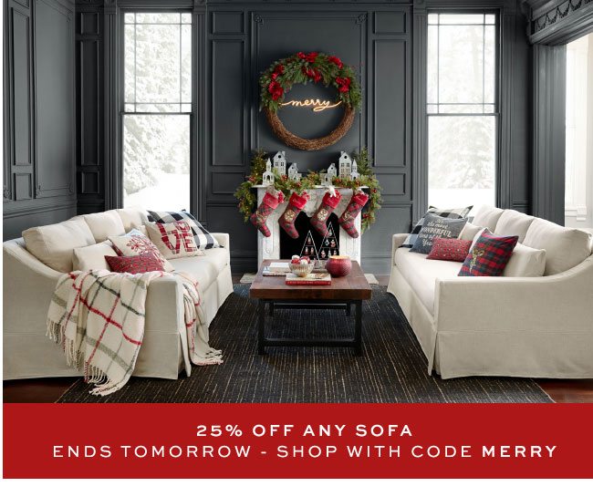 25% OFF ANY SOFA