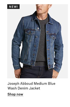 Joseph Abboud Medium Blue Wash Denim Jacket - Shop now
