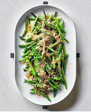 green beans with herb panko