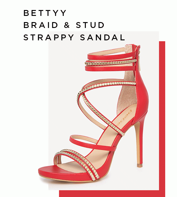 BETTYY BRAID & STUD STRAPPY SANDAL