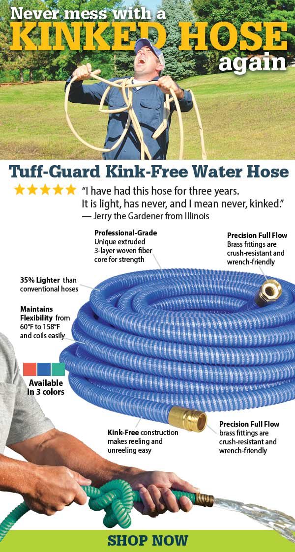 Never Mess with a Kinked Hose Again - Tuff Guard Water Hose