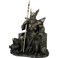 Odin on Throne Statue