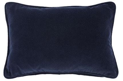 Clara Cotton Velvet Ink Blue Cushion - £10