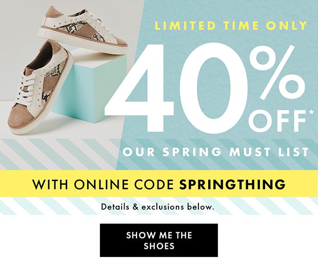 40% off our spring must list. - DSW 