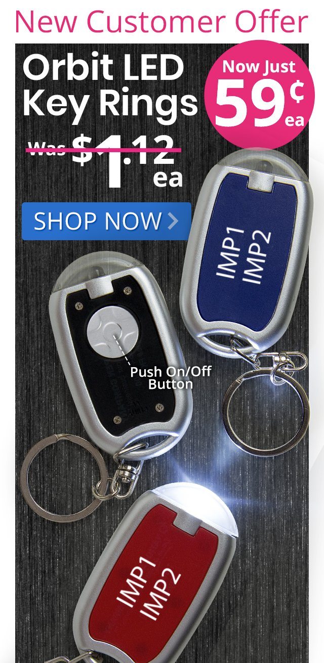 Orbit LED Key Rings for only 59¢ each!