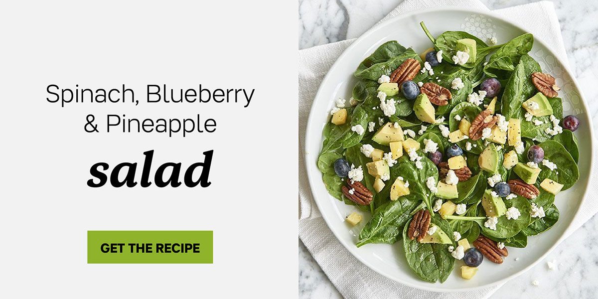 Spinach, Blueberry & Pineapple Salad