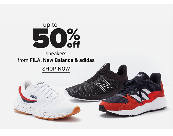 Up to 50% Off Sneakers from FILA, New Balance, & Adidas - Shop Now