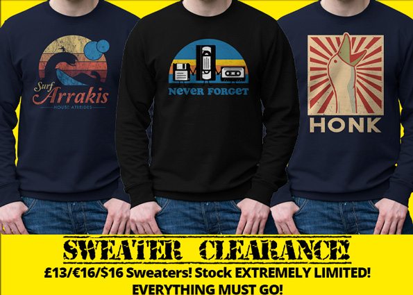 Sweater clearance sale Plus villainy Qwertee Newsletter Email