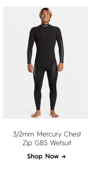 3/2mm Mercury Chest Zip GBS Wetsuit