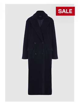 Womens Navy Formal Dad Coat