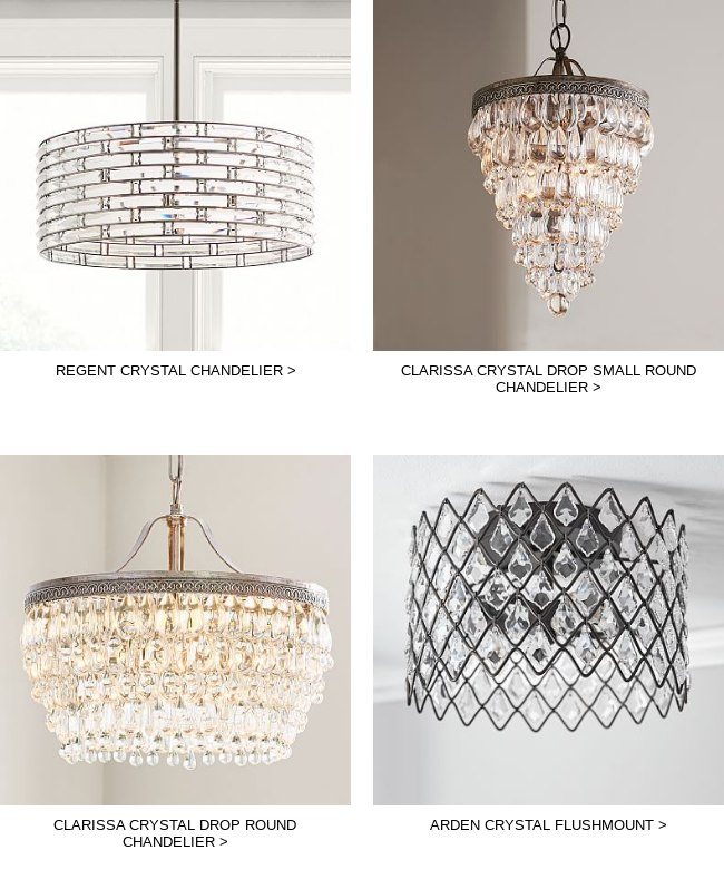 pottery barn arden crystal chandelier