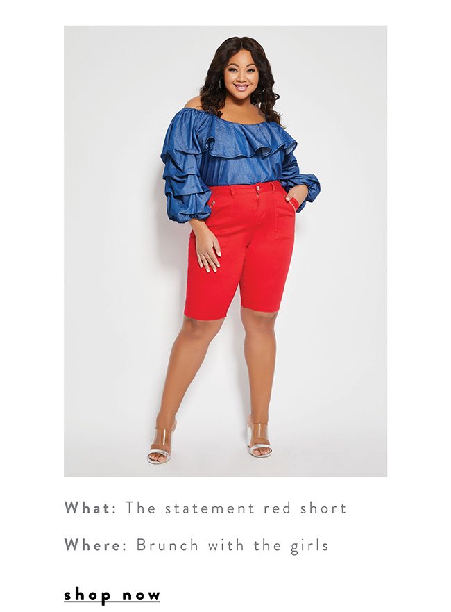 The Statement Red Short - Shop Now