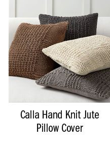 Calla Hand Knit Jute Pillow Cover