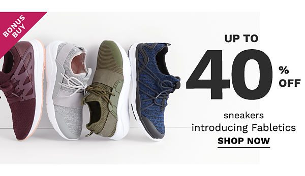 Bonus Buy - Up to 40% off sneakers - Introducing Fabletics. Shop Now.