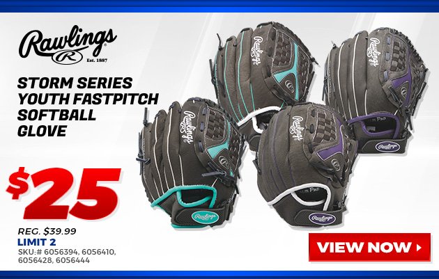 Rawlings Storm Series Youth Fastpitch Softball Glove