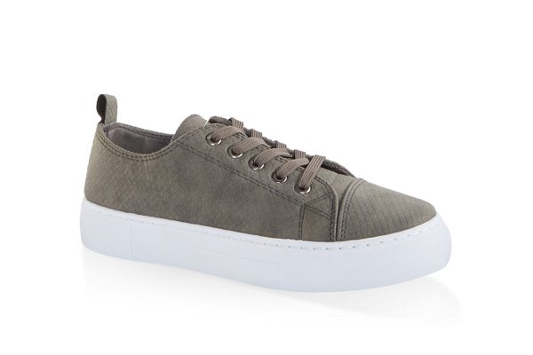 Animal Embossed Lace Up Sneakers