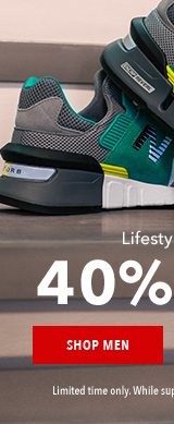 lifestyle sale - 40% off - shop men