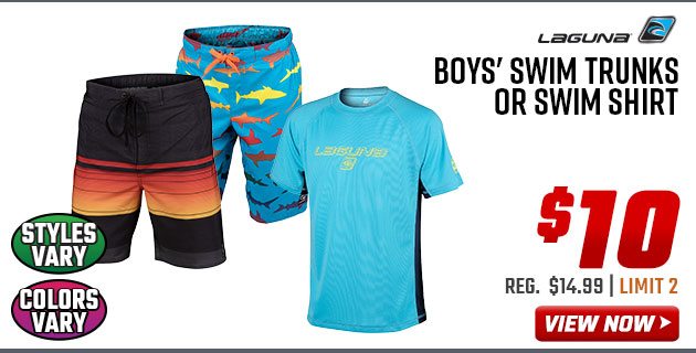 Laguna Boys' Swim Trunks or Swim Shirt